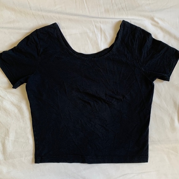 American Apparel Small Black Crop Top - Picture 1 of 2